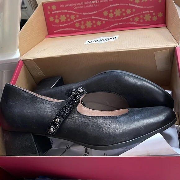 Dansko dress Mary Janes. Beaded strap. Burnished nubuck leather w/Scotchgard. - Picture 1 of 8